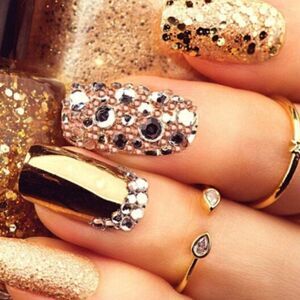 3 Bottles of Nail Caviar (Copper, Gun Metal & Silver)